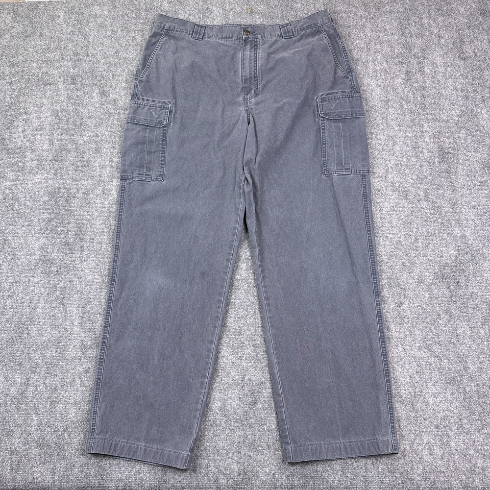 LL Bean Cargo Pants Mens 38x34 Green Tropic Weight Classic Fit Straight Outdoor